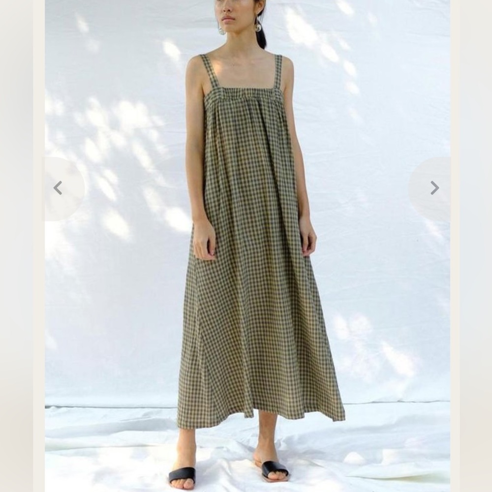 Micaela Greg gingham column dress